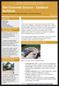 Outdoor Concrete Newsletter