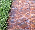Brick and Bar Tile Concrete Border